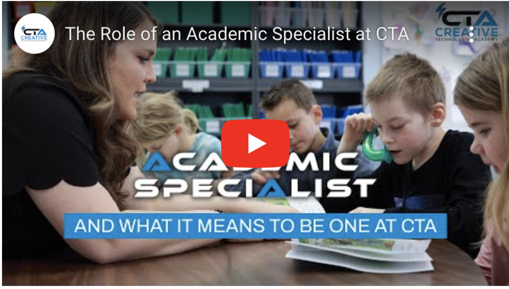 Youtube Thumbnail for the role of an academic specialist at cta video